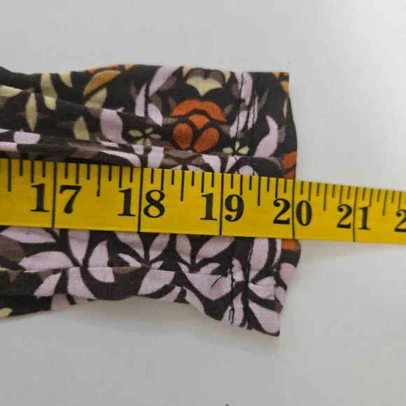 Earthbound Trading Co Fit Flare Long Sleeve Knit Flower Vine Dress - XL - Boho - Picture 10 of 10